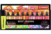 Skrive- og Tegneværktøjer - STABILO ARTY BOSS, sæt med 10 farver, Warm colors - 200993