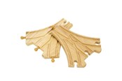 Trælegetøj - Bigjigs Wooden Rails - 3-way Split 2 pcs. - BJT103