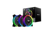 Kabinet Køler - Darkflash Computer Fan Set ARGB DR12 Pro 3in1 120x120 (black) - Kabinet køler - 120mm - Sort - 16 dBA - DR12 PRO 3in1
