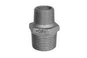 Gevindfittings - +GF+ brystnippel sort 3/8 - 1/4'' - 770245117