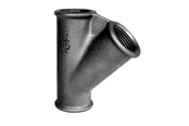 Gevindfittings - +GF+ tee 45° sort 1 1/2'' - 770165108