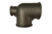 Gevindfittings - +GF+ tee 90° sort reduceret 1 1/2-1 1/2-1 1/4'' - 770130176