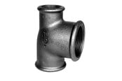 Gevindfittings - +GF+ tee 90° sort reduceret 1 1/4-1 1/2-1'' - 770130160