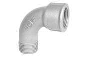 Gevindfittings - +GF+ kort bøjning 90° galvaniseret 1 1/2'' muffe-nippel - 770011208
