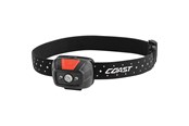 Lommelygter og pandelamper - Coast Pandelampe FL19 415 lumen, rødt & hvidt lys, Wide Beam,IP54, inkl. 3 x AAA batterier - 100025811
