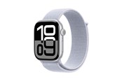 Smartwatch & Sportsur - Apple Watch Series 10 GPS 46mm - Silver Aluminium Case with Blue Cloud Sport Loop - MWWN3QN/A