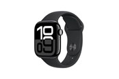 Smartwatch & Sportsur - Apple Watch Series 10 GPS + Cellular 46mm - Jet Black Aluminium Case with Black Sport Band - M/L - MWY43QN/A