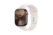 Smartwatch & Sportsur - Apple Watch Series 10 GPS + Cellular 46mm - Gold Titanium Case with Starlight Sport Band - S/M - MWYX3QN/A