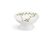 Borddækning - Kähler Hammershøi Christmas Bowl on stand Ø16 cm - White w. deco - 693131