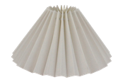 Lamper - Alpe Design Plisseret lampeskærm hvid hør 15 cm - 4141502