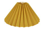 Lamper - Alpe Design Plisseret lampeskærm gul hør 18 cm - 4141842