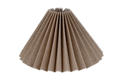 Lamper - Alpe Design Plisseret lampeskærm grå hør 18 cm - 41418512