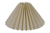 Lamper - Alpe Design Plisseret lampeskærm cremefarvet hør 23 cm - 4142303