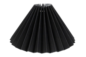Lamper - Alpe Design Plisseret lampeskærm sort hør 23 cm - 4142341