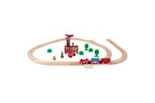Trælegetøj - Eichhorn Train Track with Bridge Playset 33 piece - 100006205