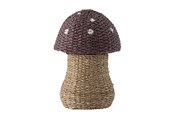 Boligindretning - Bloomingville Mini - Corintha Basket w/Lid - Red - Seagrass - 82048260