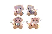 Babylegetøj - Joueco The Wildies Wooden Animal with Bead Track - 80115