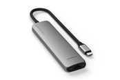 Dockingstation - Satechi 7-in-1 USB-C Slim Multiport Adapter with Ethernet - Space Grey - ST-P7SM