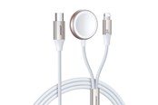 Mobil - Adaptere & Opladere - Joyroom Fast Charging Magnetic Charger 2-in-1 S-IW012 30W 1.5m (White) - S-IW012