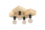 Lamper - EGLO HALKIN loftlampe, brun/sort - 43798