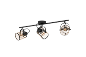 Lamper - EGLO DELLOW spot 3L, sort/messing - 43533