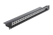 Netværkstilbehør - DeLOCK 19" Keystone Patch Panel 24-Port black - 43277