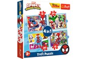 Puslespil - Trefl Puzzle - Spidey and his Amazing Friends - Spideys Team (4in1) Floor - TFL34611