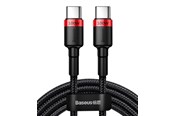 USB kabel - Baseus USB-C - USB-C PD QC cable 100W 5A 480Mb/s 2m - black and red - CATKLF-AL91