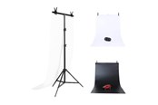 Foto & Videotilbehør - Puluz Photo studio background support 70x200cm + Backdrops 2 pcs DCA0976 - DCA0976