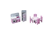 Dukkehus & tilbehør - Tidlo Wooden Dollhouse Furniture Kitchen 9 pieces. - T0224