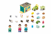 Playmobil - Playmobil Junior - Junior bondegårds-eventyr med traktor, trailer og dyrevenner - 71656