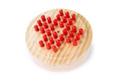 Brætspil - Bigjigs Mini Solitaire Wooden Game - BJ156