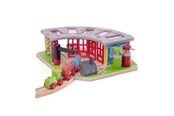 Trælegetøj - Bigjigs Wooden Rails - Luxury Depot for 5 Trains - BJT192