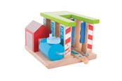 Trælegetøj - Bigjigs Wooden Rails - Car Wash for Trains - BJT250