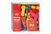 Babylegetøj - Bigjigs Wooden Beads in Pot 95pcs. - BJ662