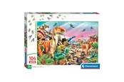 Puslespil - Clementoni Jigsaw Puzzle Super Color Land of Dinosaurs 104pcs. - 25779