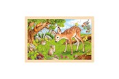 Puslespil - Goki Wooden Jigsaw Puzzle Deer 24 pcs. - 57325