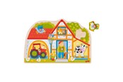 Puslespil - Goki Wooden Stud Puzzle My Farm 7 pcs. - 57349