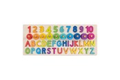 Puslespil - Goki Wooden Alphanumeric Puzzle 91 pieces. Wood - 58357
