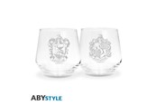 Merchandise - Harry Potter - 2 Glass Set Ravenclaw & Hufflepuff EUROPE x2 - Glas - ABYVER296