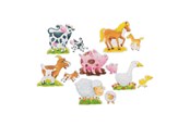 Puslespil - Goki Wooden Jigsaw Puzzle Farm Animals 25 pcs. - 57414