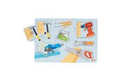 Puslespil - Goki Wooden Shape Puzzle Tools with Sound 6 pcs. Wood - 57368