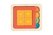 Puslespil - Goki Wooden Layer Puzzle Shapes and Numbers 15 pc Wood - 57350