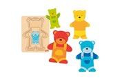 Puslespil - Goki Wooden Layer Puzzle Bear 5 pcs. Wood - 57449