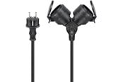 Strømkabel (ekstern) - Pro Outdoor Double Extension Cable - Power (CEE 7/7) - Type E/F Plug - 5m - Sort - 4040849654343