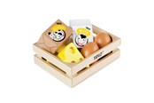 Trælegetøj - Tidlo Wooden Eggs and Milk in a crate - T0103