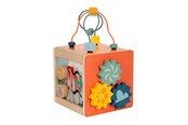 Babylegetøj - Small Foot - Wooden Activity Cube Motor Skills Spiral Dino - 12618