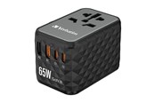 Mobil - Adaptere & Opladere - Verbatim UTA-05 Gan III Universal Travel Adapter 65W – 2x USB-C 2x USB-A - 32120