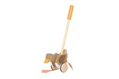 Babylegetøj - Small Foot - Wooden Push Figure Duck with Moving Head - 12493