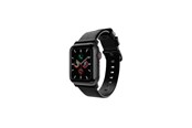Smartwatch - Tilbehør - Journey Leather Band for Apple Watch 42/44/45mm - Black - J01AWBBL